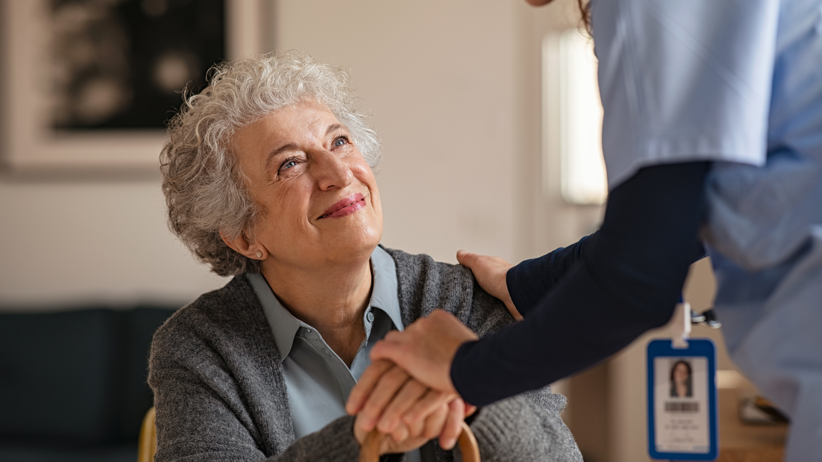 Social worker with Lady - Help for all sponsored workers in Adult Social Care