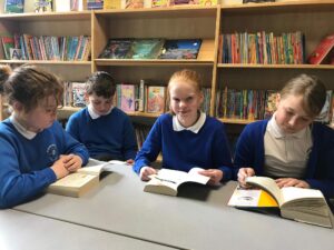 image of students at stockton-on-the-forest primary school reading