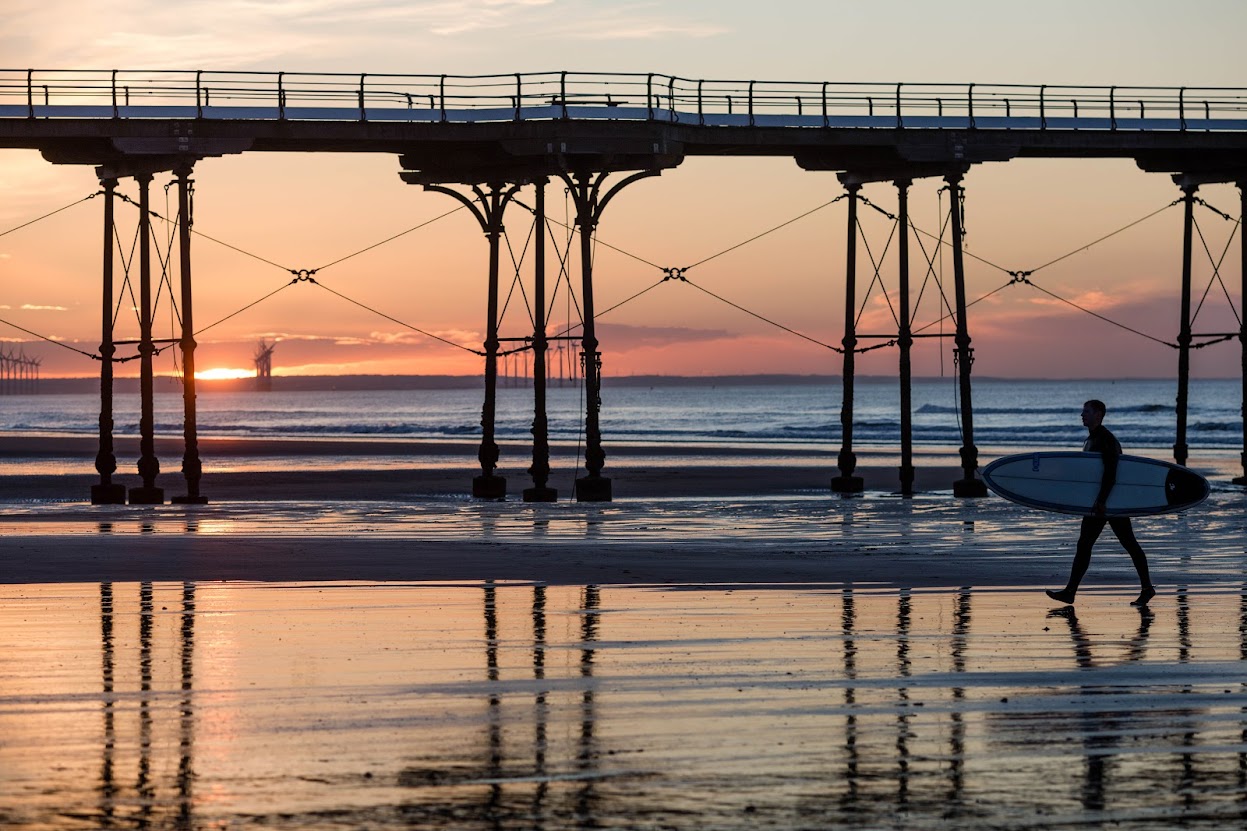 Sunset over Saltburn Pier